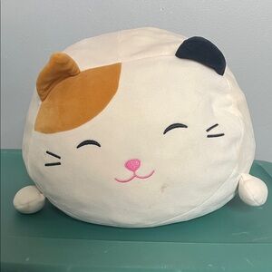 Linzy Toys approx 12” long round calico cat squish animal collectible toy